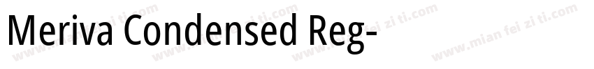 Meriva Condensed Reg字体转换